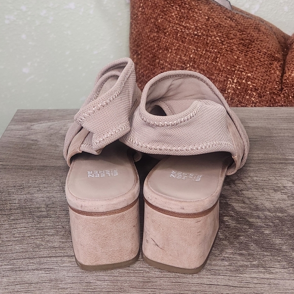 EILEEN FISHEE | Nude Mesh & Suede Heels Size: 8 - Picture 3 of 8